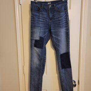 BDG Women's Blue Patchwork Jeans